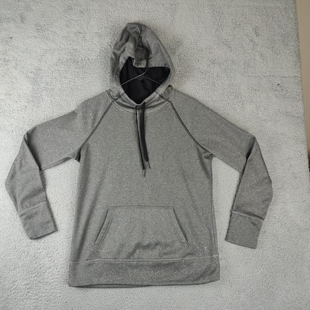 Danskin Pullover Sweater Womens Grey Medium 8 10 Hooded Sweatshirt Hoodie DriFit